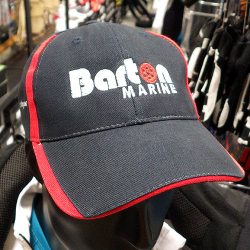  Barton Marine ロゴキャップ ネイビー＆レッド 